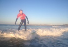 Winter Sun Surfing