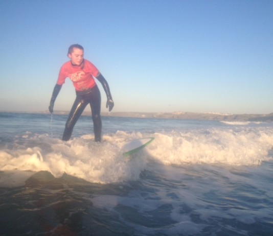 Winter Sun Surfing
